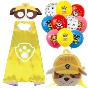 Zestaw Psi Patrol Rubble Peleryna Maska Plecak Balony