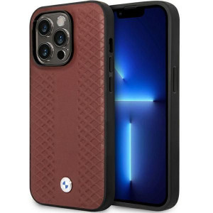 Etui Iphone 14 Pro 6,1" Burgundowy/burgundy Leather Diamond Pattern