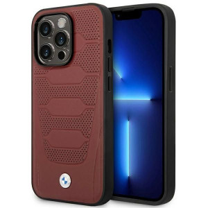 Etui Iphone 14 Pro 6,1" Burgundowy/burgundy Leather Seats Pattern Magsafe
