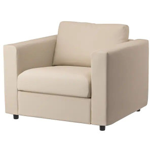 IKEA VIMLE Fotel Hallarp beżowy