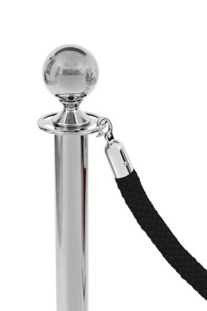 Border Pleciony czarny - klamra chrome