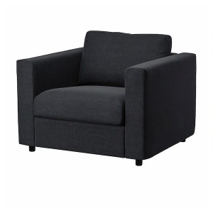 IKEA VIMLE Fotel Saxemara czarnoniebieski