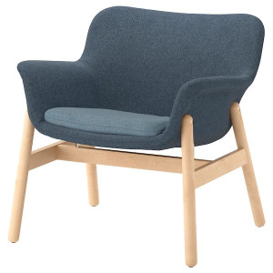 IKEA VEDBO Fotel Gunnared niebieski