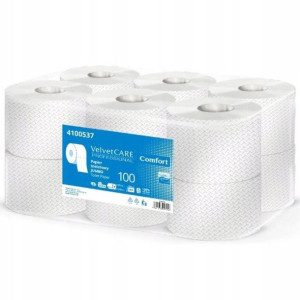 Papier Toaletowy Velvetcare Jumbo Biały 12szt 100m