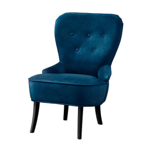 IKEA REMSTA Fotel Djuparp ciemnozielononiebieski