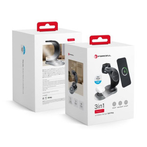 Forcell Ładowarka Indukcyjna Qi 3w1 15w Sail Mag Charger Wspiera Ładowanie