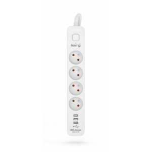 Listwa Zasilająca 4-gniazdowa + 3xusb A;5 Metrów;3×1,5mm² H05vv-f