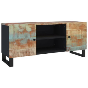 Szafka pod telewizor, 105x33x46 cm, lite drewno odzyskane