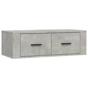 Wisząca szafka TV, szarość betonu, 80x36x25 cm