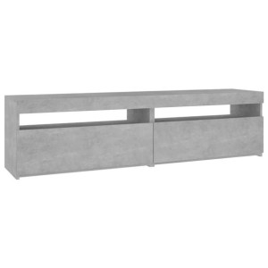 Szafki pod TV z LED, 2 szt., szarość betonu, 75x35x40 cm