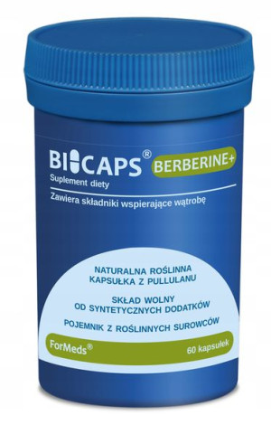 BICAPS BERBERINE+ ForMeds Berberyna HCL WĄTROBA