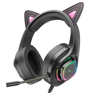 Hoco Słuchawki Nagłowne Gaming Cute Cat W107 Phonatom
