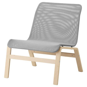 IKEA NOLMYRA Fotel okleina brzoza/szary