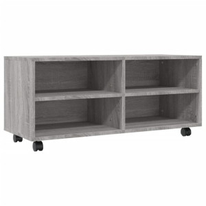 Szafka pod TV, na kółkach, szary dąb sonoma, 90x35x35 cm