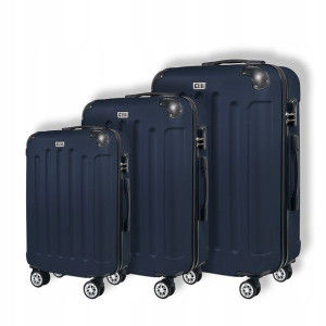 Zestaw walizek podróżnych Club_49 granatowe XL/L/M