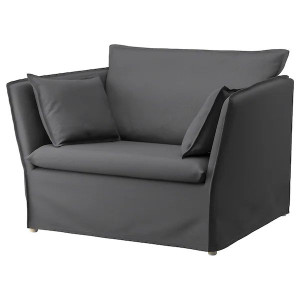 IKEA BACKSALEN Fotel 1,5 osobowy, Hallarp szary