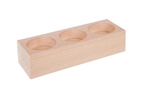 Świecznik drewniany na 3 wkłady tealight SW0008