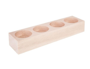 Świecznik drewniany na 4 wkłady tealight SW0009