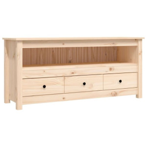 Szafka pod telewizor, 114x35x52 cm, lite drewno sosnowe