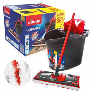 Mop płaski z wyciskaczem + wiadro Vileda Ultramax BOX