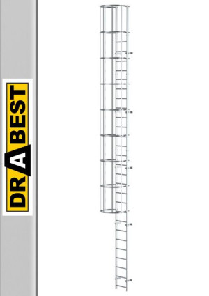 Drabina ewakuacyjna aluminiowa 6 - 8m udźwig150 kg