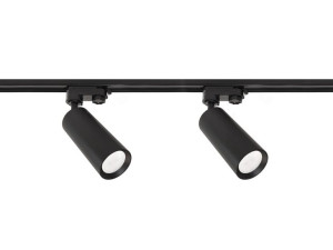 2x Lampa szynowa GU10 Idar Czarna LV 3F + listwa szynowa 1m TRÓJFAZOWA