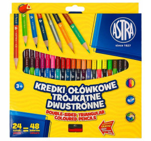 Kredki Dwustronne Ołówkowe 24/48 Astra 312116004