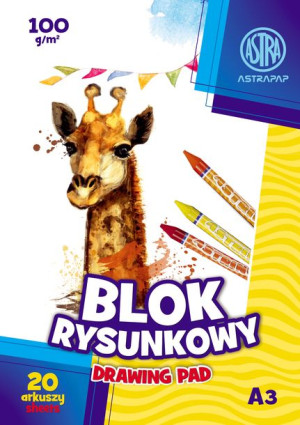 Blok rysunkowy A3 100g 20 kartek Astra 106119002