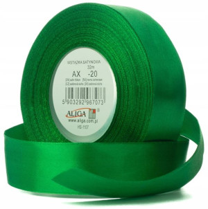Wstążka satynowa Aliga C. ZIELONA 6mm 32m AX06-20