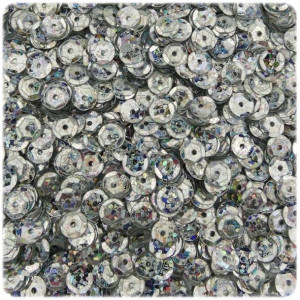 Cekiny łamane OKRĄGŁE 8mm 10g srebrny CK07