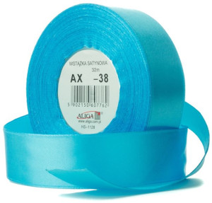 Wstążka satynowa Aliga TURKUSOWA 12mm 32m AX12-38