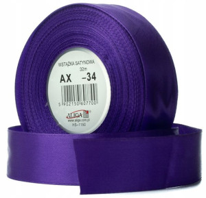 Wstążka satynowa Aliga FIOLETOWA 6mm 32m AX06-34