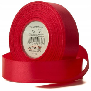 Wstążka satynowa Aliga KORALOWA 6mm 32m AX06-26