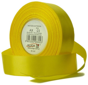 Wstążka satynowa Aliga ŻÓŁTA 6mm 32m AX06-23