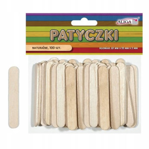Patyczki kreatywne naturalne Aliga 100szt PK-0067