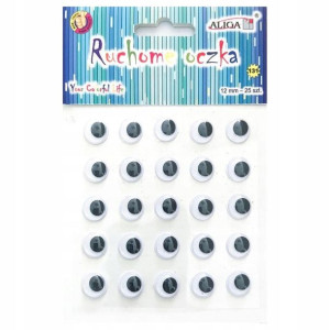 Ruchome oczka Aliga 12mm 25szt MT-6407