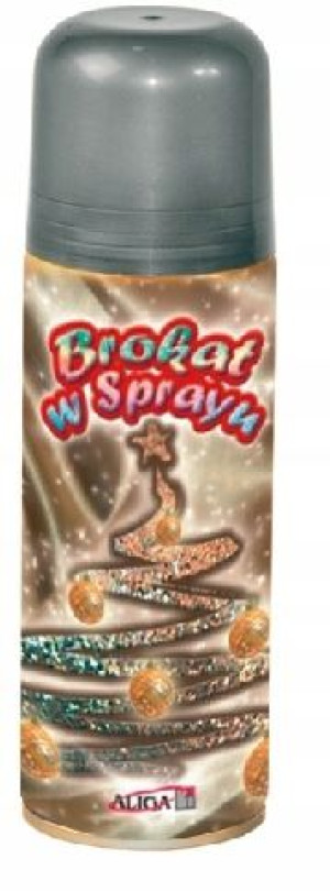 Brokat ozdobny w sprayu 250ml Aliga Srebrny