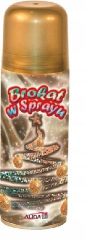 Brokat ozdobny w sprayu 250ml Aliga Złoty