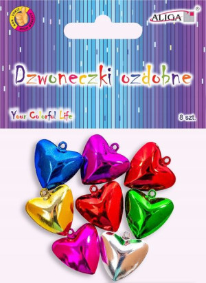Dzwoneczki ozdobne Aliga MIX 2,5cm 8szt DZW-3203