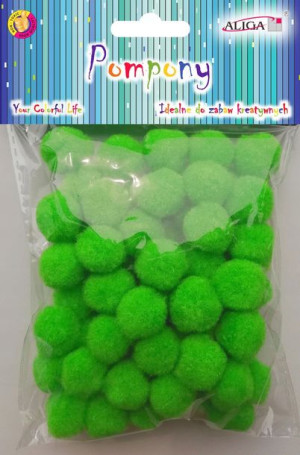Pompony dekoracyjne Aliga J.ZIEL 2cm 60szt POM-412