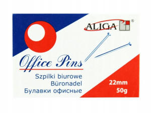 Szpilki krawieckie Aliga 50g długie 22mm SZPIL-22