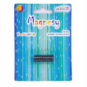 Magnesy Aliga blister 10szt 10mm/3mm MAG-3434