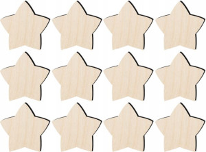 Scrapki skrapki gwiazdki gr.3mm 25x25mm 12szt SK27