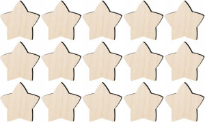 Scrapki skrapki gwiazdki gr.3mm 20x20mm 15szt SK28