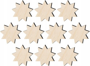 Scrapki skrapki gwiazdki gr.3mm 30x30mm 10szt SK34