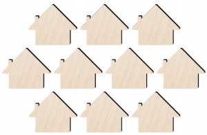 Scrapki skrapki domek gr.3mm 30x25mm 10szt SK40