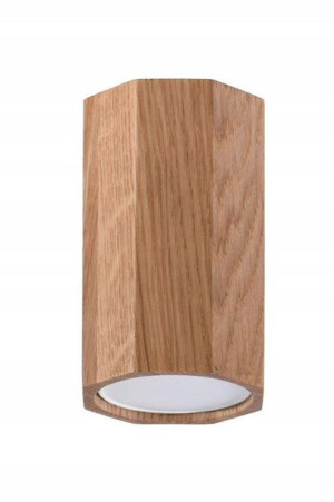 Plafon Lampa Sufitowa Zeke 10 Dąb Drewno Sollux