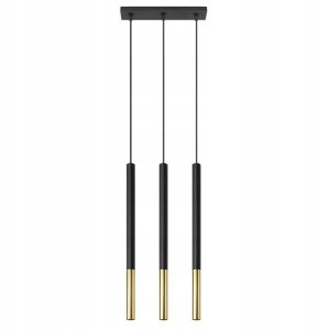 Lampa Wisząca Mozaica 3l Czarny/złoto G9 Sollux
