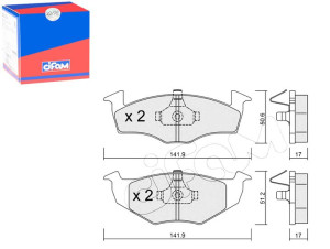 Klocki Hamulcowe Vw Polo 96-01 Cifam