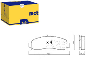 Klocki Hamulcowe Nissan Micra K11e 92-02 Metelli